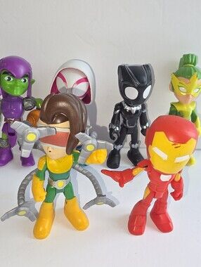 Marvel Spidey And His Amazing Friends Lot Of 6 Action Figures 4” Hasbro 2021